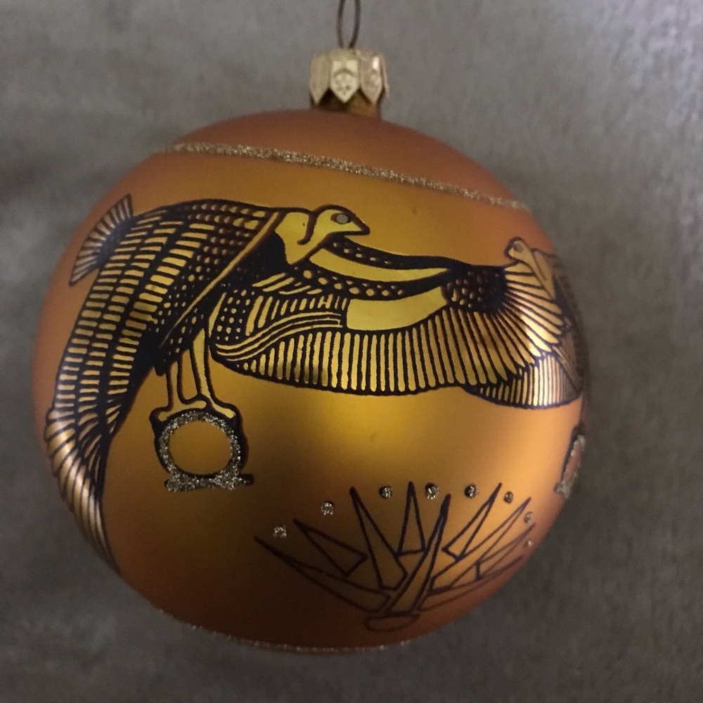 Christopher Radko Gold Egyptian Motif Ornament